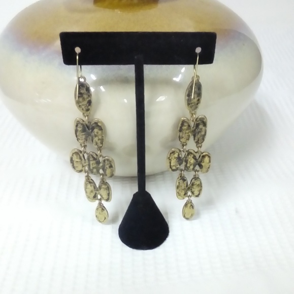 Gorgeous NWT Brown/Green Dangle Earring - Picture 3 of 3